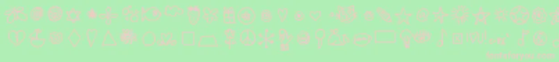 Hellodoodles Font – Pink Fonts on Green Background
