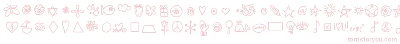 Saiba mais sobre a fonte Hellodoodles Fonte Hellodoodles – fontes rosa em um fundo branco