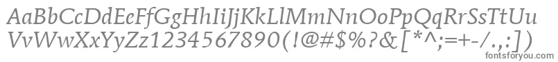 ItcMendozaRomanLtBookItalic Font – Gray Fonts