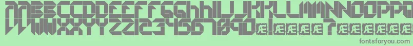 Collects Font – Gray Fonts on Green Background