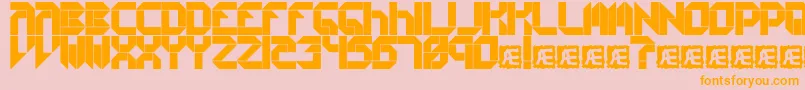 Collects Font – Orange Fonts on Pink Background