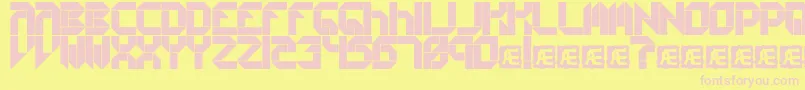 Collects Font – Pink Fonts on Yellow Background