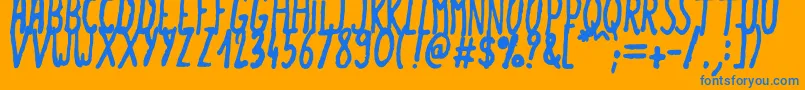 Summerlove Font – Blue Fonts on Orange Background