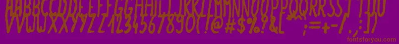 Summerlove Font – Brown Fonts on Purple Background