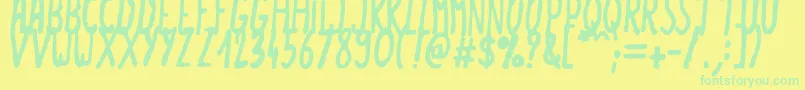 Summerlove Font – Green Fonts on Yellow Background