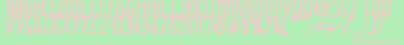 Summerlove Font – Pink Fonts on Green Background