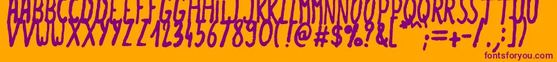 Summerlove Font – Purple Fonts on Orange Background