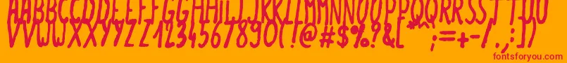 Summerlove Font – Red Fonts on Orange Background