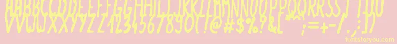 Summerlove Font – Yellow Fonts on Pink Background