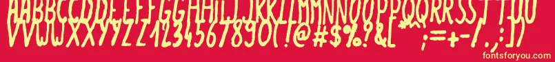 Summerlove Font – Yellow Fonts on Red Background