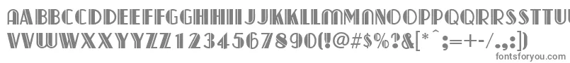 CapitolDeco-fontti – harmaat kirjasimet valkoisella taustalla