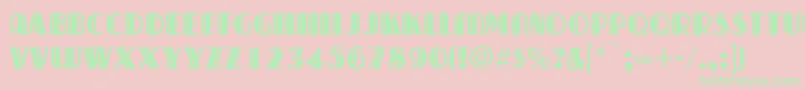 CapitolDeco Font – Green Fonts on Pink Background