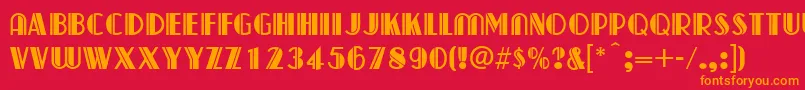 Подробнее о шрифте CapitolDeco Шрифт CapitolDeco – оранжевые шрифты на красном фоне