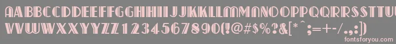 CapitolDeco Font – Pink Fonts on Gray Background