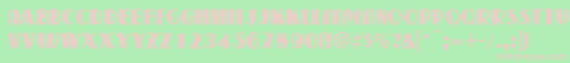 CapitolDeco Font – Pink Fonts on Green Background