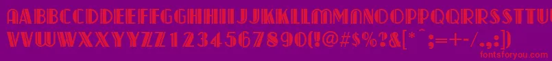 CapitolDeco Font – Red Fonts on Purple Background