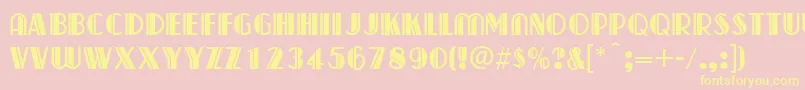 CapitolDeco Font – Yellow Fonts on Pink Background
