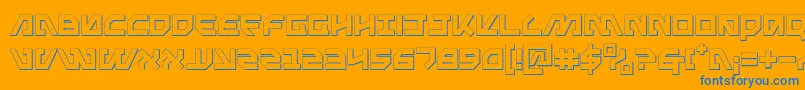 Metal Storm 3D Font – Blue Fonts on Orange Background