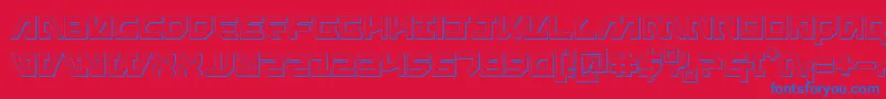 フォントMetal Storm 3D – 赤い背景に青い文字