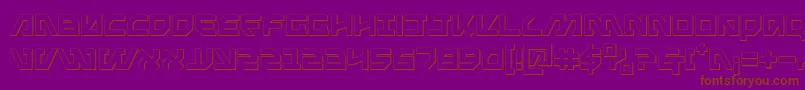 Metal Storm 3D-fontti – ruskeat fontit violetilla taustalla