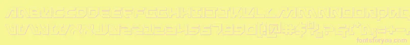 Metal Storm 3D Font – Pink Fonts on Yellow Background