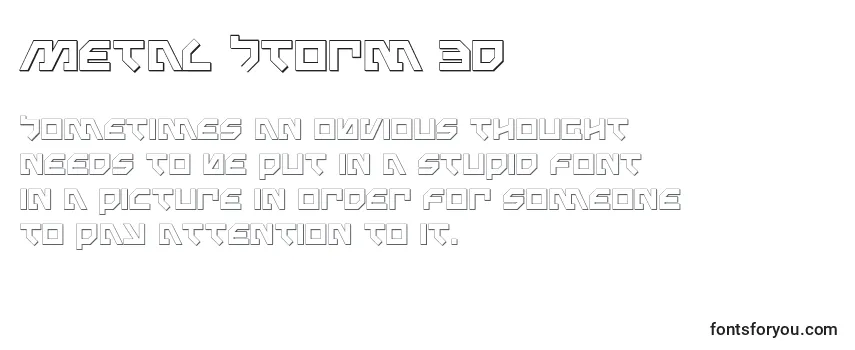 Reseña de la fuente Metal Storm 3D