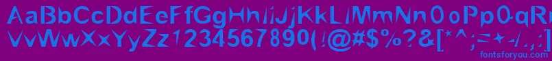 Brialpoi Font – Blue Fonts on Purple Background