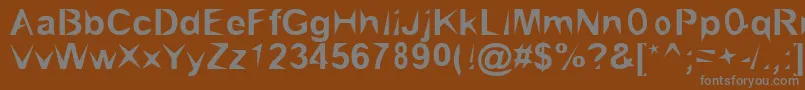 フォントBrialpoi – 茶色の背景に灰色の文字