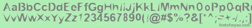 フォントBrialpoi – 緑の背景に灰色の文字