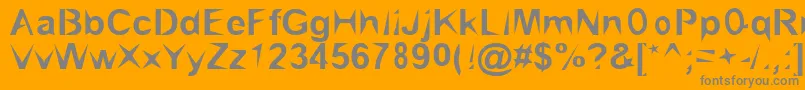 フォントBrialpoi – オレンジの背景に灰色の文字