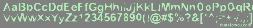 フォントBrialpoi – 灰色の背景に緑のフォント