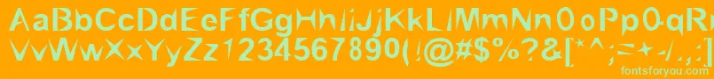 Brialpoi Font – Green Fonts on Orange Background