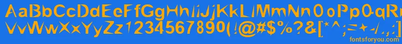 Brialpoi Font – Orange Fonts on Blue Background