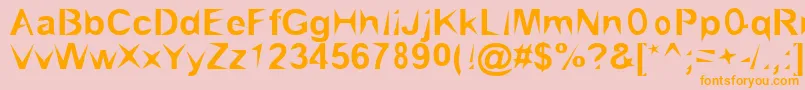 Brialpoi Font – Orange Fonts on Pink Background