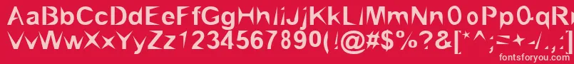 Brialpoi Font – Pink Fonts on Red Background