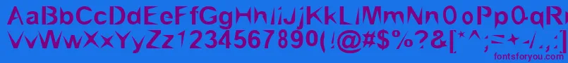 Brialpoi Font – Purple Fonts on Blue Background