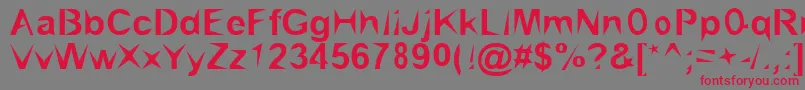 Brialpoi Font – Red Fonts on Gray Background