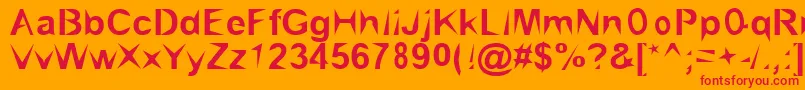 Brialpoi Font – Red Fonts on Orange Background