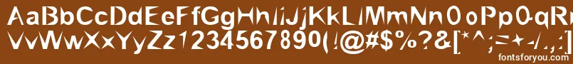 フォントBrialpoi – 茶色の背景に白い文字