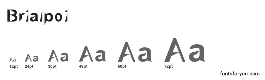 Brialpoi Font Sizes