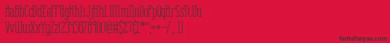 Fonte CombustionPlainBrk – fontes pretas em um fundo vermelho