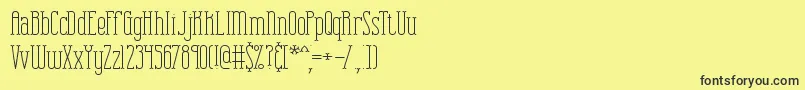 Шрифт CombustionPlainBrk – чёрные шрифты на жёлтом фоне