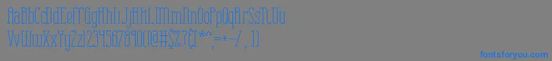 Шрифт CombustionPlainBrk – синие шрифты на сером фоне