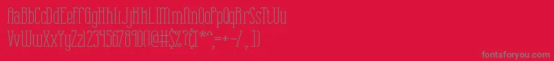 fuente CombustionPlainBrk – Fuentes Grises Sobre Fondo Rojo