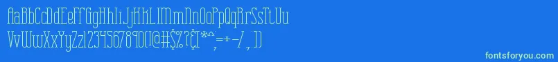 CombustionPlainBrk Font – Green Fonts on Blue Background