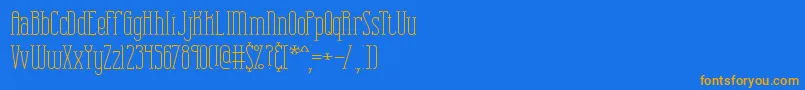 CombustionPlainBrk Font – Orange Fonts on Blue Background