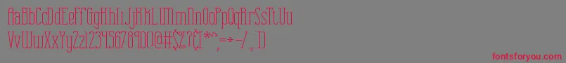 CombustionPlainBrk-fontti – punaiset fontit harmaalla taustalla