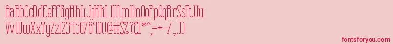 CombustionPlainBrk Font – Red Fonts on Pink Background
