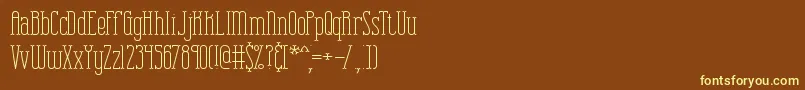 CombustionPlainBrk Font – Yellow Fonts on Brown Background