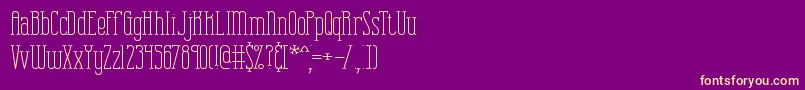 CombustionPlainBrk Font – Yellow Fonts on Purple Background